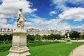 Sculpture in Tuileries Garden near Louvre in Paris