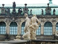 Sculpture on the roof of the Zwinger Palace in Dresden, Germany