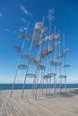 The sculpture Umbrellas by George Zongolopoulos in Thessaloniki