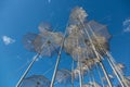 The sculpture Umbrellas by George Zongolopoulos in Thessaloniki Royalty Free Stock Photo