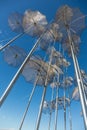 The sculpture Umbrellas by George Zongolopoulos in Thessaloniki