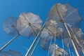 The sculpture Umbrellas by George Zongolopoulos in Thessaloniki Royalty Free Stock Photo