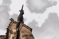 Sculpture of unicorn on facade of Barcelona Cathedral