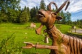 The sculpture Vale's goat in the Murgtal near Forbach