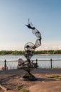 Sculpture. View of the streets of the old Russian city