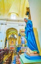 The sculpture of Virgin Mary, St. Bernard of Siena Church, Krakow, Poland Royalty Free Stock Photo