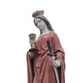 Sculpture of the Virgin Mary with a sword in the crown. concept of faith