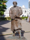 Sculpture of Voight on Freedom Square. Minsk, Belarus. Royalty Free Stock Photo