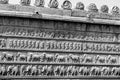 Sculpture Wall of all four Armed forces of Ancient India Royalty Free Stock Photo