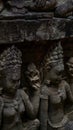 Sculpture on the wall of a temple in Angkor wat, in Cambodia Royalty Free Stock Photo
