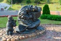 Sculpture Wandering musician or Street clown, Vitebsk, Belarus