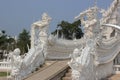 Sculpture at Wat Rong Khun or White Temple, a contemporary unconventional Buddhist temple in Chiangrai, Thailand, was designed by Royalty Free Stock Photo