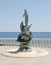 Sculpture on the waterfront in Partenit