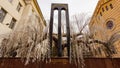 Sculpture of the weeping willow tree in the Raoul Wallenberg Holocaust Memorial Park in Hungary