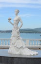 Sculpture of a white bride on the embankment of Gelendzhik, Russia