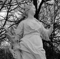 Sculpture white marble woman without hand in Paris Paris Tuileries