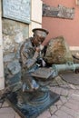 Sculpture of a young Nakhimov sailor at the yacht club Seven Feet on Lieutenant Schmidt Street in Vladivostok