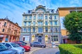 The sculptured facade of Jewish Community House, on July 16 in Chernivtsi, Ukraine