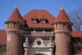 Sculptured facade with turrets