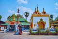 The Ubosot and shrines of Wat Chong Kham Temple in Mae Hong Son, Thailand