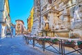 The sculptured Pallata Fountain, Brescia, Italy