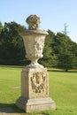 Sculptured urn. sculptured plinth. sculptured column