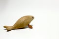 Sculptured wood of the extinct Steller's sea cow isolate on white background.