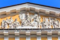 Sculptures above the entrance of the Admiralty in St. Petersburg