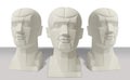 Sculptures anatomy head Royalty Free Stock Photo