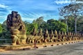 Sculptures in Angkor Wat. Royalty Free Stock Photo