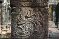 Sculptures of apsara dancers on temple Angkor Wat Cambodia.