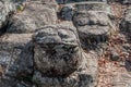 Sculptures at archaeological site Los Sapos near Copan Ruinas, Hondur