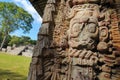 Sculptures in Archeological park in Copan ruinas