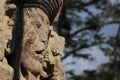 Sculptures in Archeological park in Copan ruinas Royalty Free Stock Photo