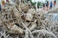 Sculptures around Wat Rong Khun Temple Royalty Free Stock Photo