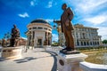 Sculptures on the Art bridge in Skopje