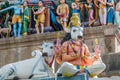 sculptures on Arulmigu Kapaleeswarar Temple, Chennai, Tamil Nadu, India