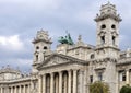 Sculptures atop Budapest`s Museum of Ethnography Royalty Free Stock Photo