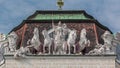 Sculptures at The Austrian National Library entrance timelapse, Josefsplatz, Vienna, Austria Royalty Free Stock Photo