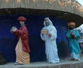 Sculptures at the base of the central Christmas tree in Kiev for the New Year 2022