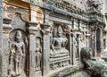 Sculptures and Carvings in Kailasa the Cave no. 16 of Ellora a rock-cut monolithic temple, a world heritage, India