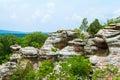 Sculptures created by nature, Garden of the Gods Wilderness, Illinois Royalty Free Stock Photo