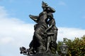 Sculptures decorating palaces and gardens in the old town, Dresden, Germany