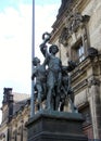 Sculptures decorating palaces and gardens in the old town, Dresden, Germany