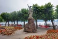 Sculptures decorating Parco Ciani on the lake