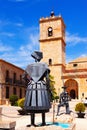 Sculptures of Don Quixote and Dulcinea in El Tobos