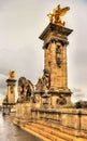 Sculptures at the entrance to the Pont Alexandre III