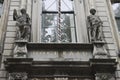 Sculptures on the facade of the building of the Supreme Court on the Lange Voorhout in The Hague