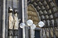 Sculptures on the facade of the Cologne Cathedral