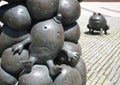 Sculptures in the Federal Courthouse Plaza garden